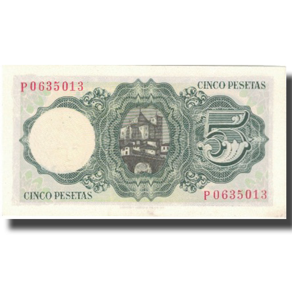 Banknote, Spain, 5 Pesetas, 1951, 1951-08-16, KM:140a, UNC(64)