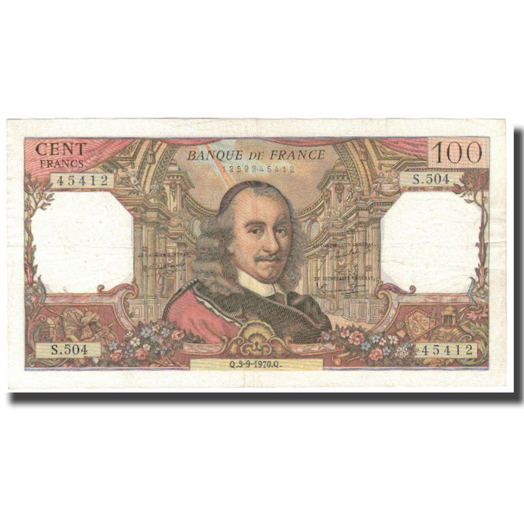 Francia, 100 Francs, Corneille, 1970, 1970-09-03, SPL, Fayette:65.32, KM:149c