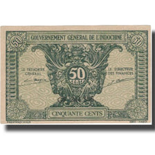 Banknot, FRANCUSKIE INDOCHINY, 50 Cents, KM:91a, AU(55-58)