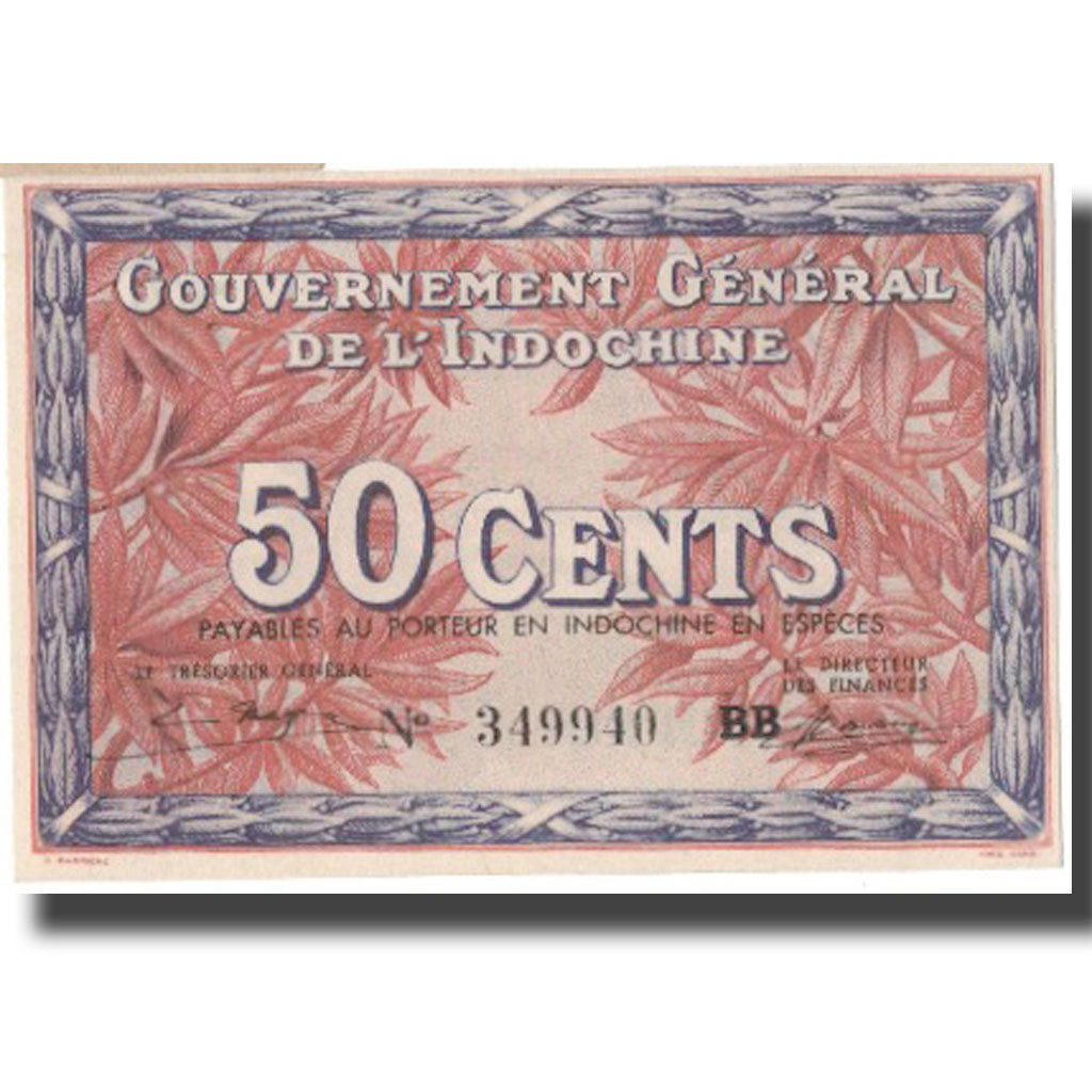 Banconote, INDOCINA FRANCESE, 50 Cents, KM:87c, SPL-