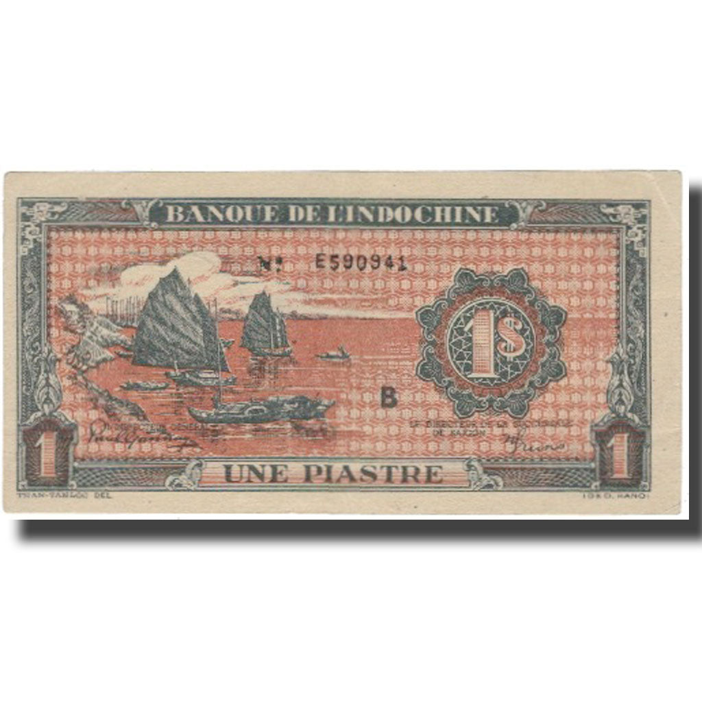 Banconote, INDOCINA FRANCESE, 1 Piastre, KM:60, BB