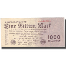 Billet, Allemagne, 1 Billion Mark, 1923, 1923-11-01, KM:129, TTB