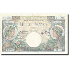 France, 1000 Francs, Commerce et Industrie, 1940, 1940-12-19, TTB, Fayette:39.3