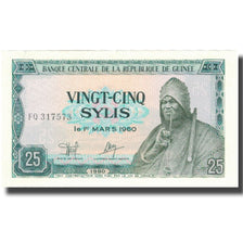 Billet, Guinea, 25 Sylis, 1960, 1960-03-01, KM:17, NEUF