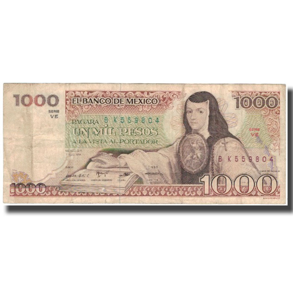 Billet, Mexique, 1000 Pesos, 1984, 1984-10-30, KM:81, TB