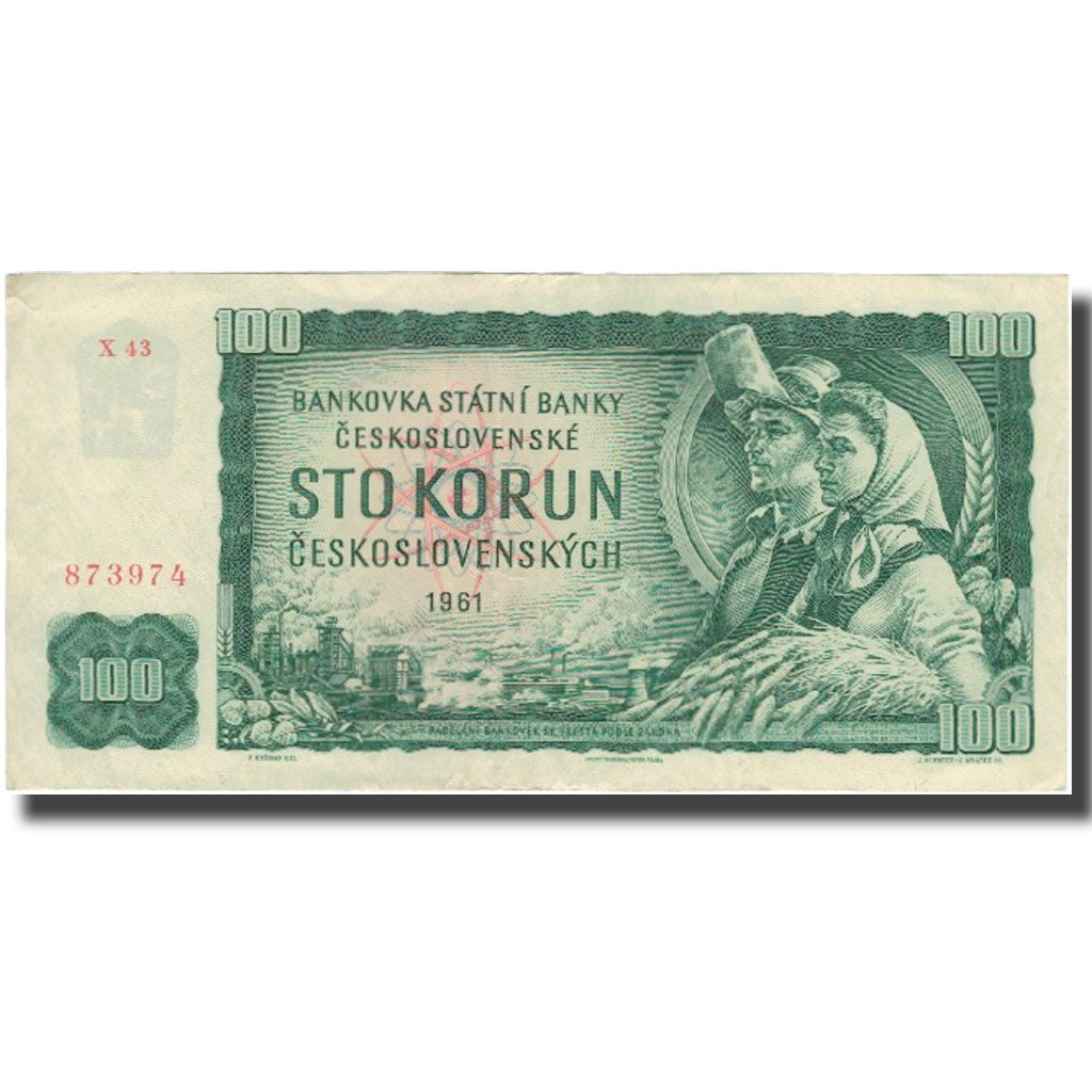 Banconote, Cecoslovacchia, 100 Korun, 1961, KM:91b, BB
