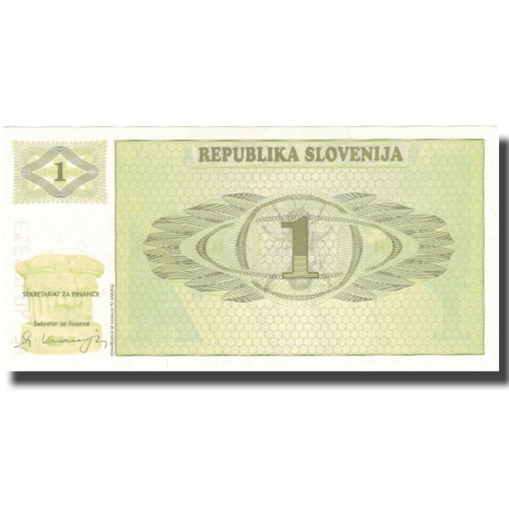 Banknot, Słowenia, 1 Lipa, 1990, 1990, KM:A1a, UNC(65-70)
