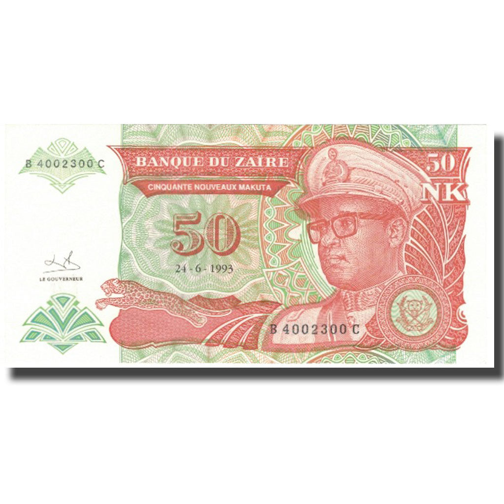 Banknote, Zaire, 50 Nouveaux Zaïres, 1993, 1993-06-24, KM:57, UNC(64)