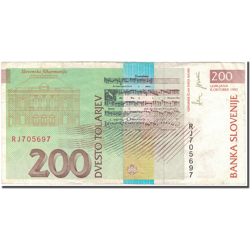 Banconote, Slovenia, 200 Tolarjev, 1997, 1997-10-08, KM:15b, BB