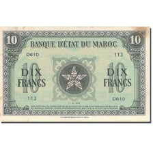 Geldschein, Marokko, 10 Francs, 1944, 1944-03-01, KM:25a, SS
