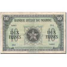 Geldschein, Marokko, 10 Francs, 1944, 1944-03-01, KM:25a, SS
