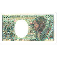 Geldschein, Congo Republic, 10,000 Francs, 1992, KM:13, UNZ-