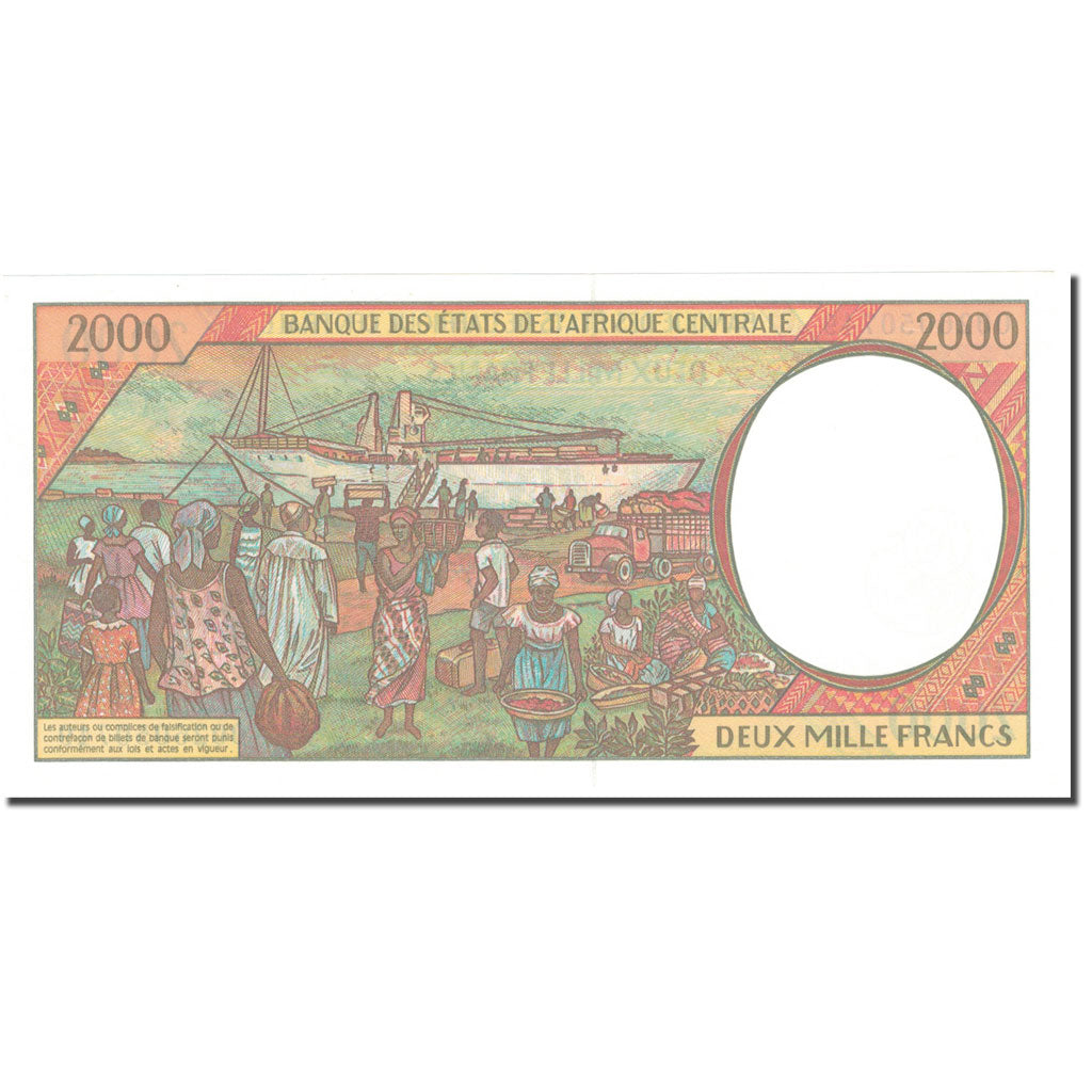 Banconote, Stati dell’Africa centrale, 2000 Francs, 1993, KM:603Pa, SPL+