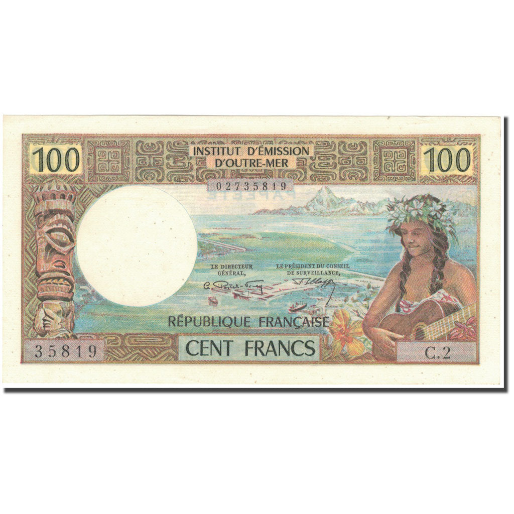 Geldschein, Tahiti, 100 Francs, 1969, KM:23, SS+