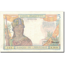 Billet, FRENCH INDO-CHINA, 5 Piastres, 1932, KM:53a, SUP+