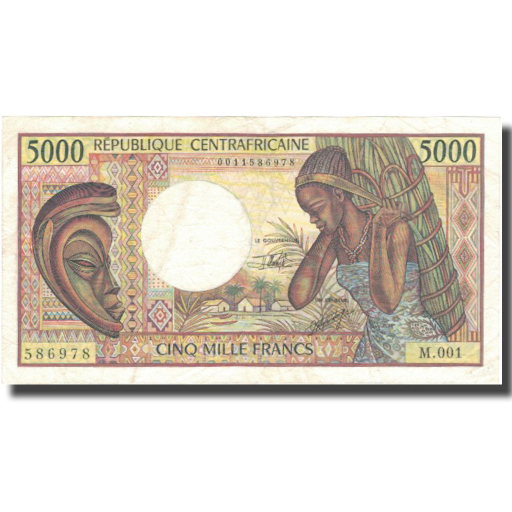 Banconote, Repubblica Centrafricana, 5000 Francs, 1983-1984, Undated (1984)