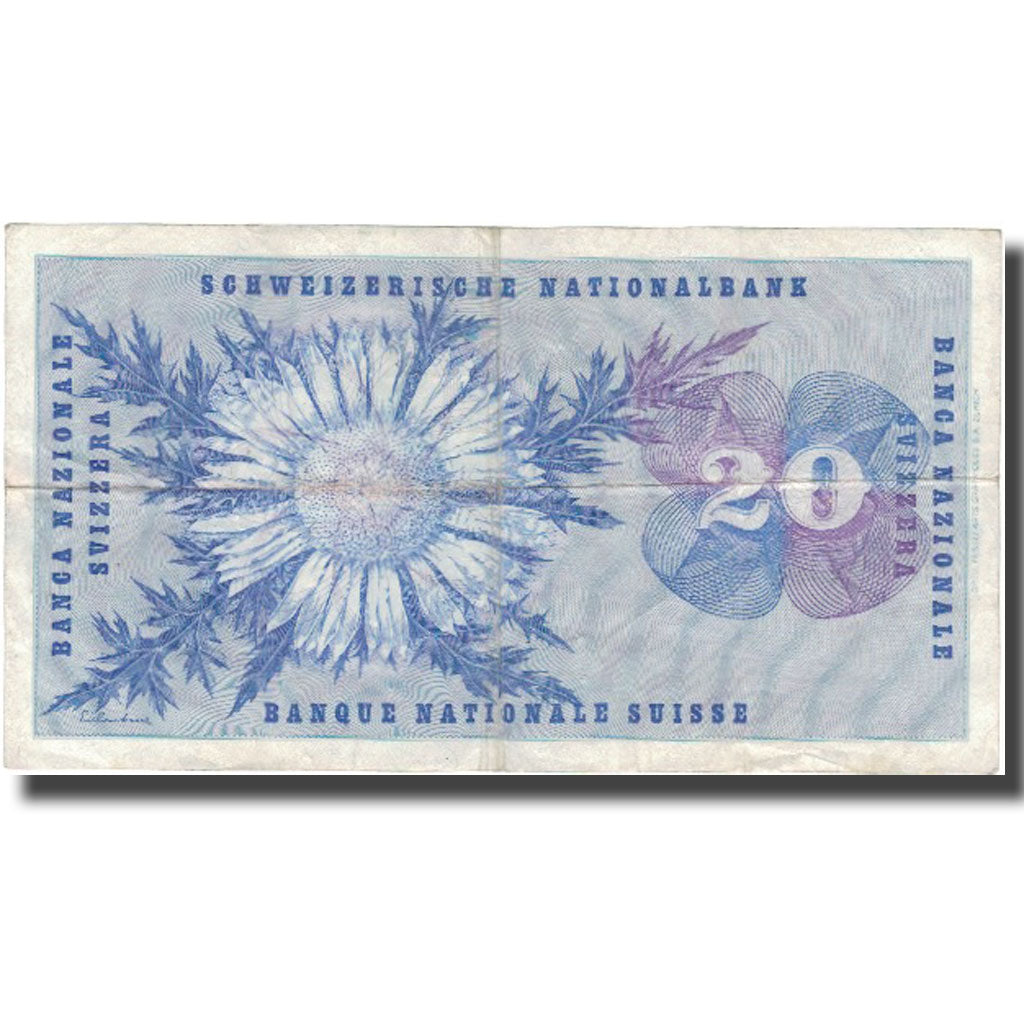 Banknote, Switzerland, 20 Franken, 1973, 1973-03-07, KM:46u, VF(30-35)