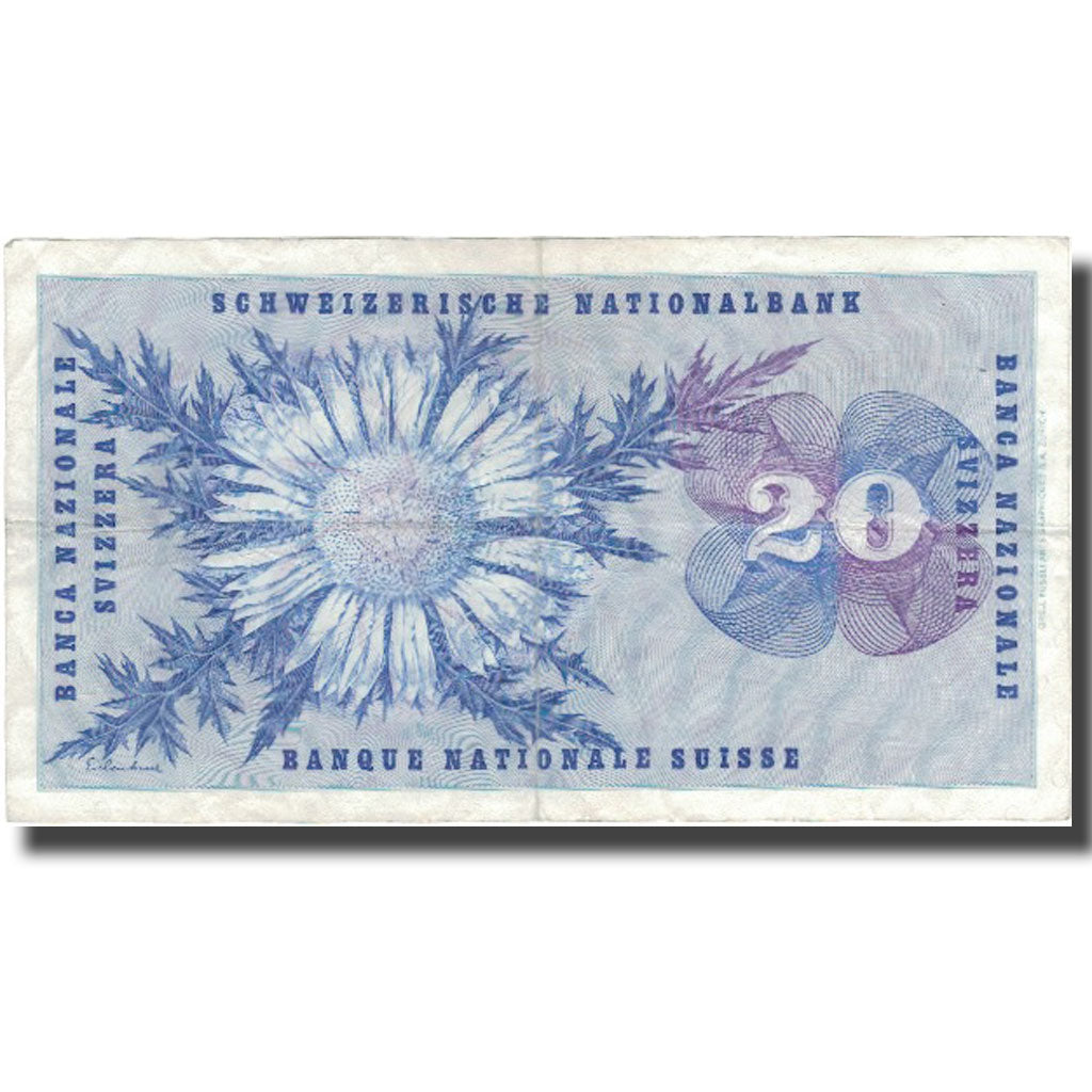 Nota, Suíça, 20 Franken, 1973, 1973-03-07, KM:46u, AU(50-53)