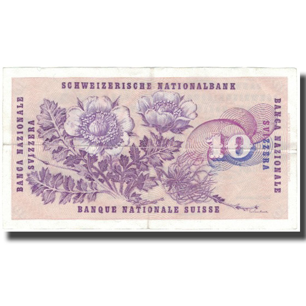 Billet, Suisse, 10 Franken, 1974, 1974-02-07, KM:45t, TTB+