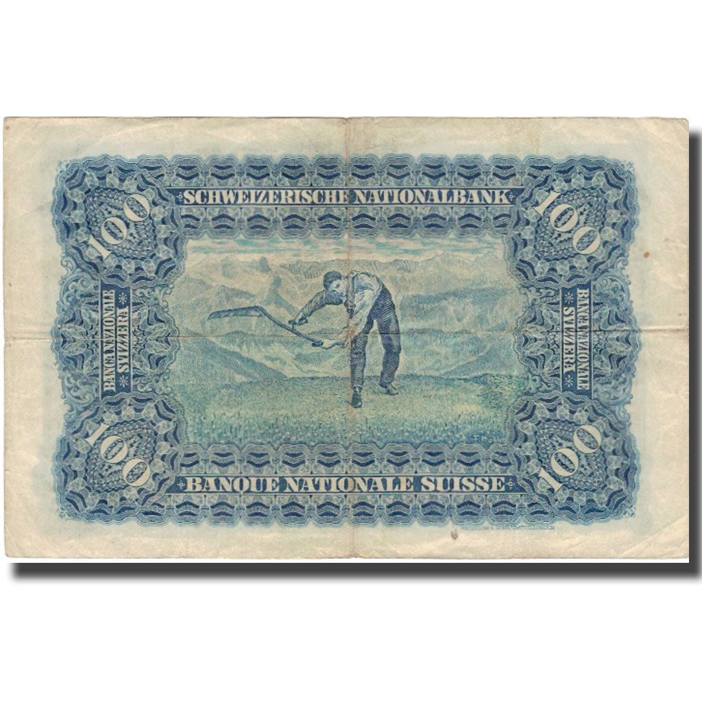 Billet, Suisse, 100 Franken, 1938, 1938-08-03, KM:35j, TB+