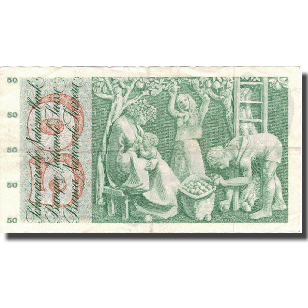 Geldschein, Schweiz, 50 Franken, 1974, 1974-02-07, KM:48n, SS