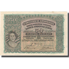Banconote, Svizzera, 50 Franken, 1942, 1942-10-01, KM:34m, BB