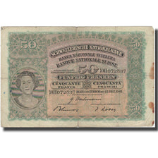 Geldschein, Schweiz, 50 Franken, 1941, 1941-12-12, KM:34l, S