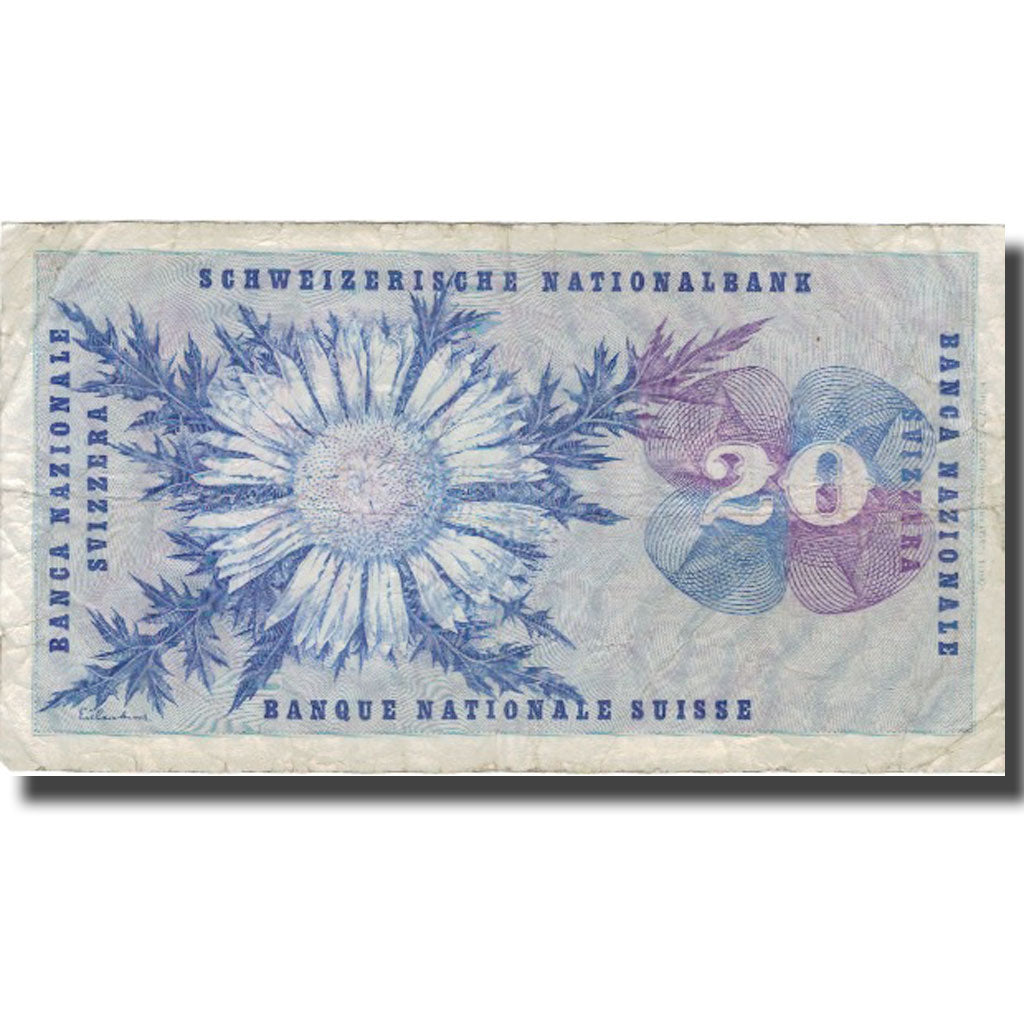 Billet, Suisse, 20 Franken, 1974, 1974-02-07, KM:55d, TB