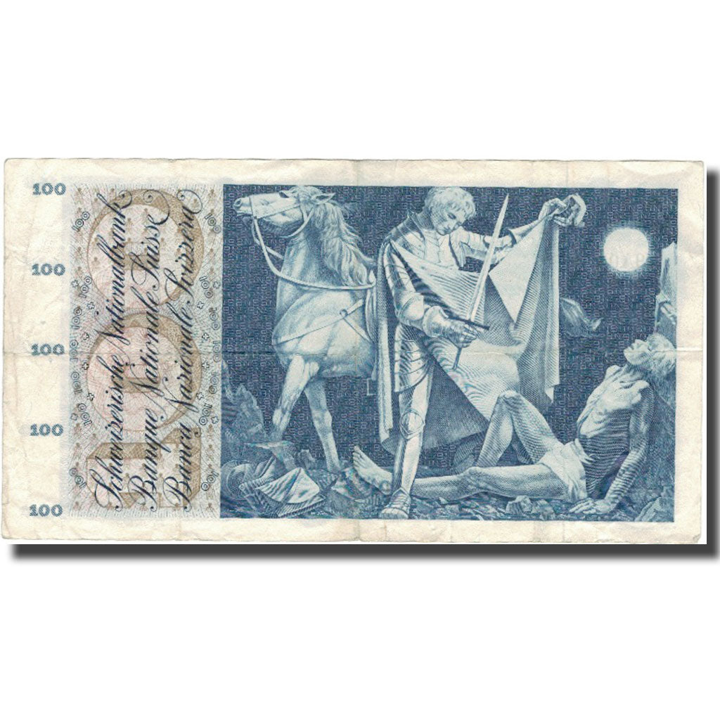 Banknote, Switzerland, 100 Franken, 1967, 1967-01-01, KM:49j, VF(30-35)