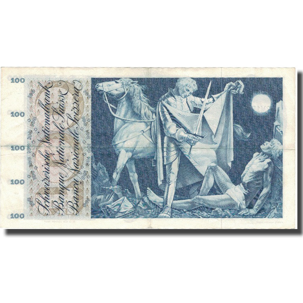 Banknote, Switzerland, 100 Franken, 1967, 1967-01-01, KM:49j, VF(30-35)