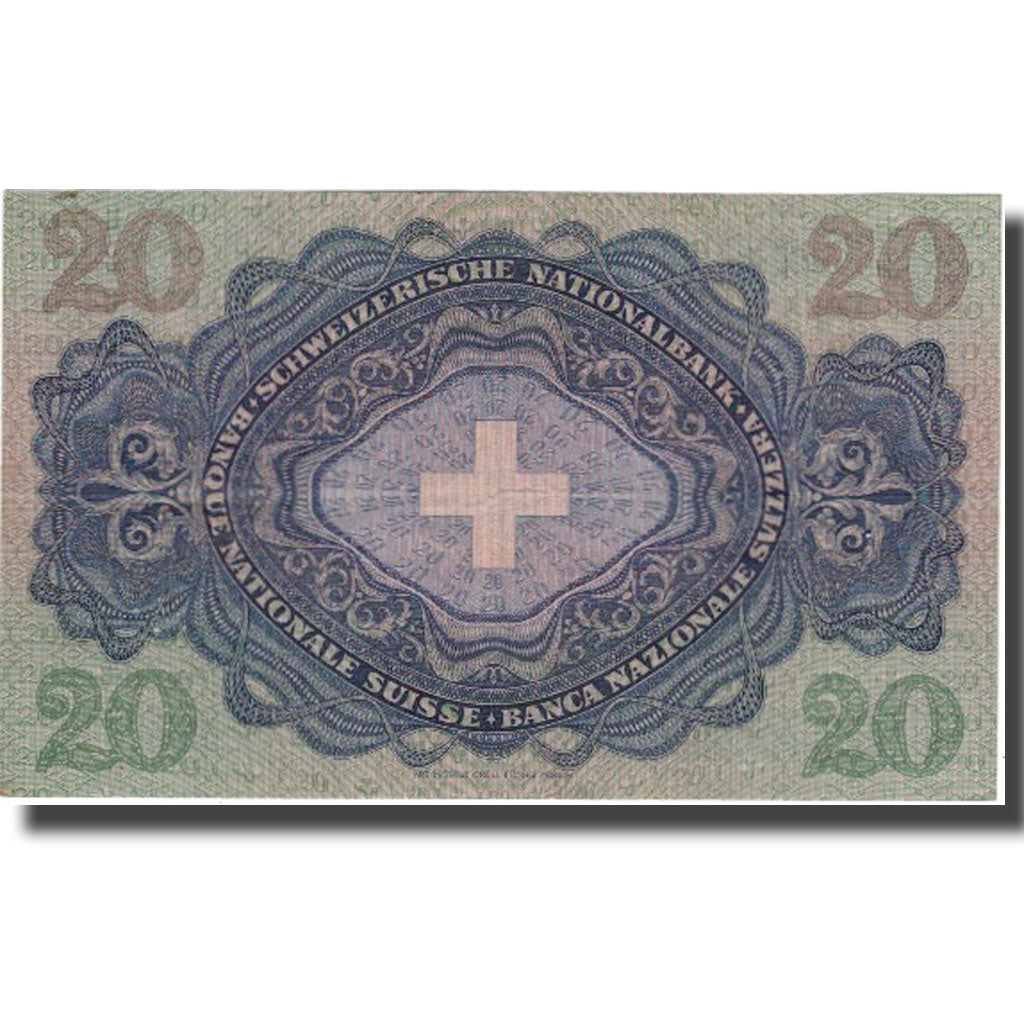 Banknote, Switzerland, 20 Franken, 1947, 1947-10-16, KM:39p, EF(40-45)
