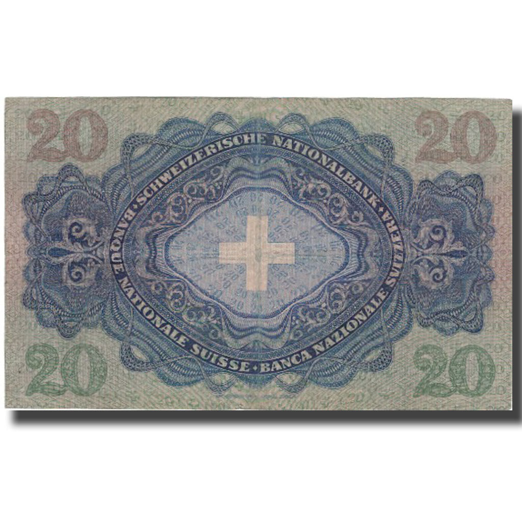 Banknote, Switzerland, 20 Franken, 1946, 1946-08-31, KM:39o, EF(40-45)