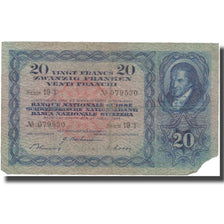 Banknote, Switzerland, 20 Franken, 1946, 1946-08-31, KM:39o, VG(8-10)