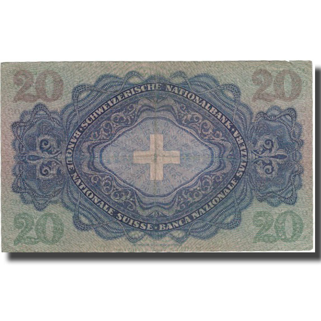 Biljet, Zwitserland, 20 Franken, 1946, 1946-08-31, KM:39o, TB