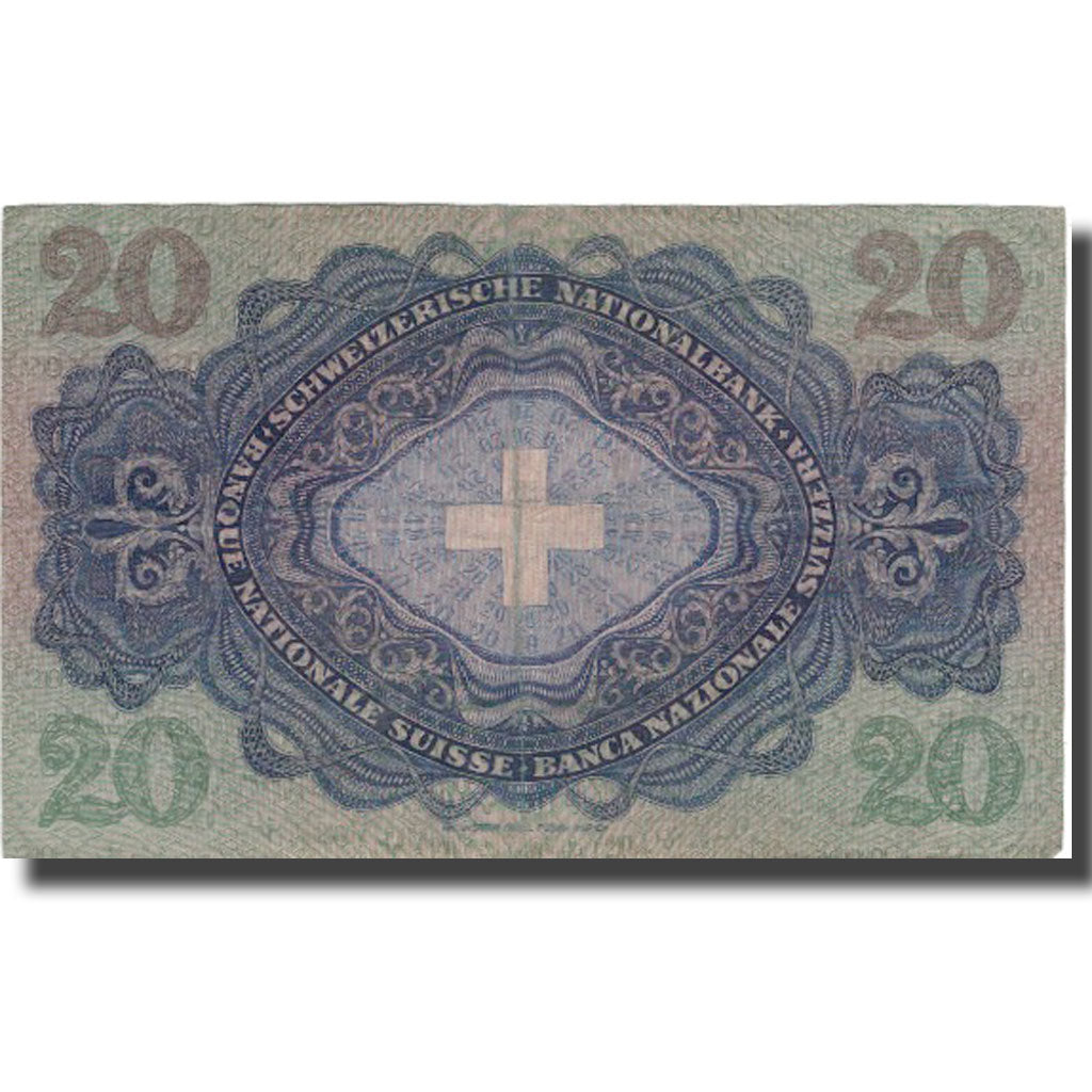 Banknote, Switzerland, 20 Franken, 1946, 1946-08-31, KM:39o, VF(30-35)