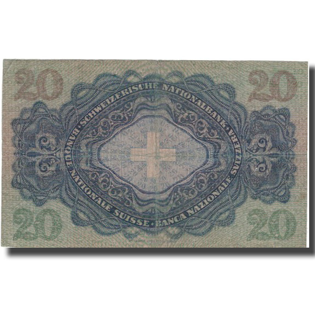 Billet, Suisse, 20 Franken, 1944, 1944-11-16, KM:39n, TB