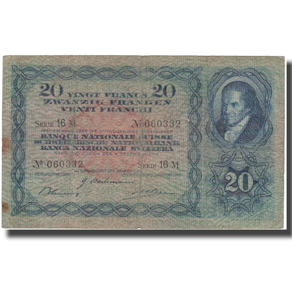 Billet, Suisse, 20 Franken, 1942, 1942-12-04, KM:39l, TB