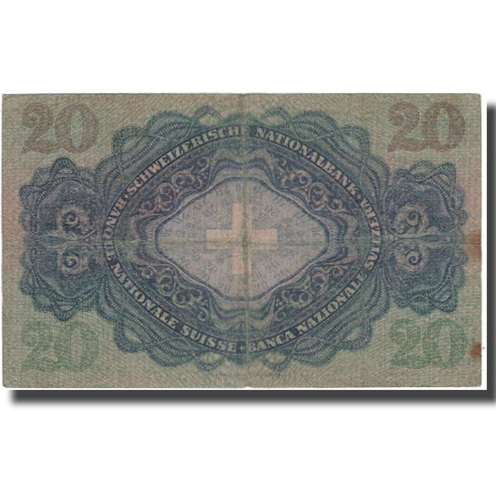 Billet, Suisse, 20 Franken, 1942, 1942-12-04, KM:39l, TB