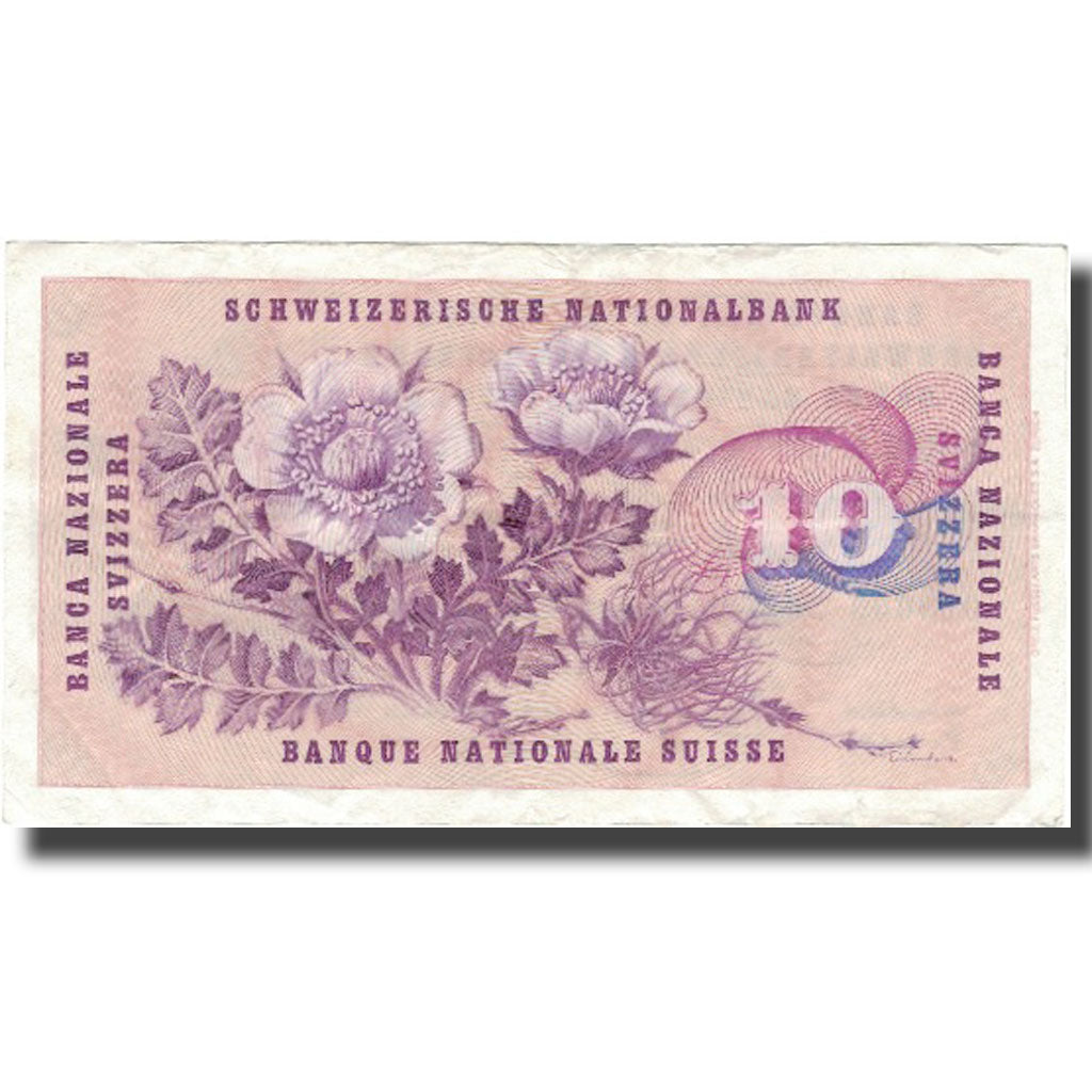 Billet, Suisse, 10 Franken, 1963, 1963-03-28, KM:45h, TTB