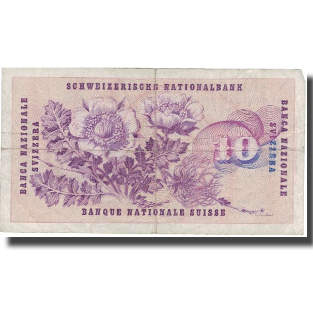 Billet, Suisse, 10 Franken, 1968, 1968-05-15, KM:45n, TB