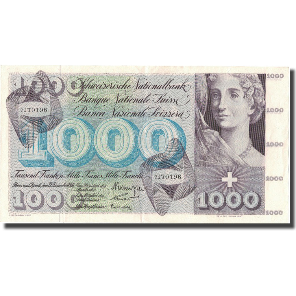 Billet, Suisse, 1000 Franken, 1960, 1960-12-22, KM:52d, TTB+