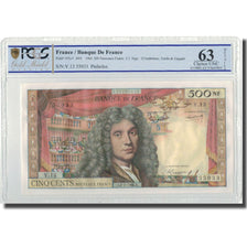 França, 500 Nouveaux Francs, Molière, 1964, 1964-01-02, avaliada, PCGS