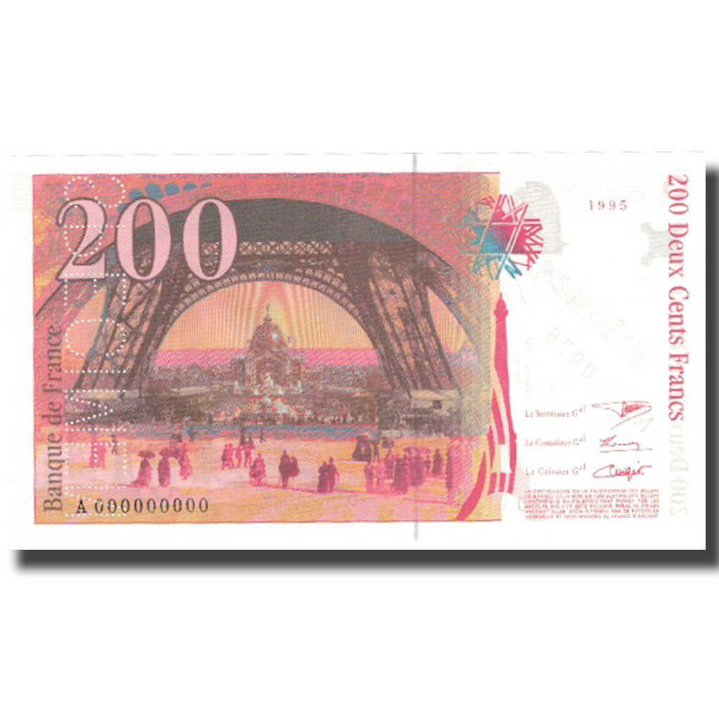 Frankreich, 200 Francs, Eiffel, 1995, 1995, Specimen, UNZ, Fayette:75.0, KM:159s