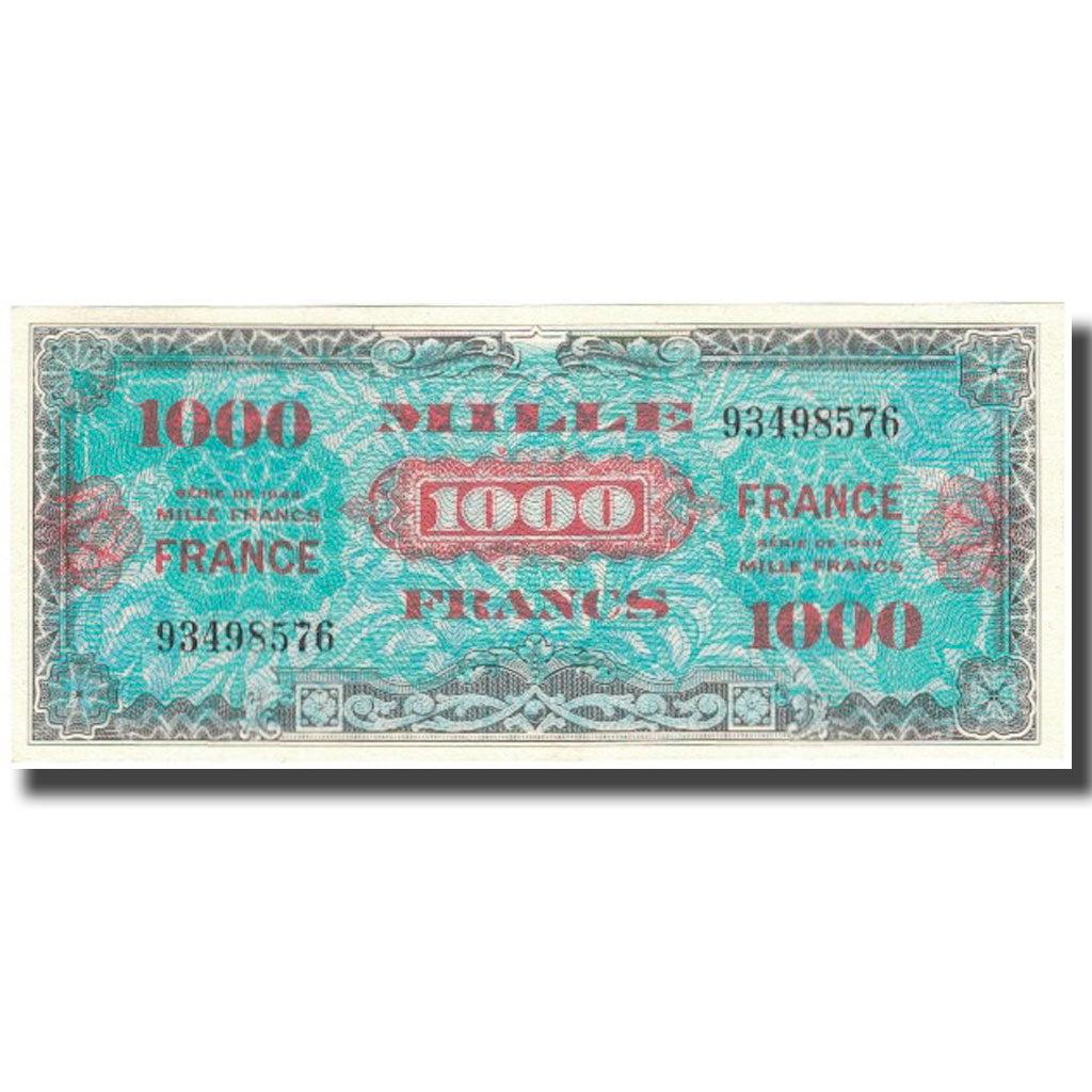 Frankreich, 1000 Francs, 1945 Verso France, 1945, 1945, UNZ-, Fayette:VF 27.1