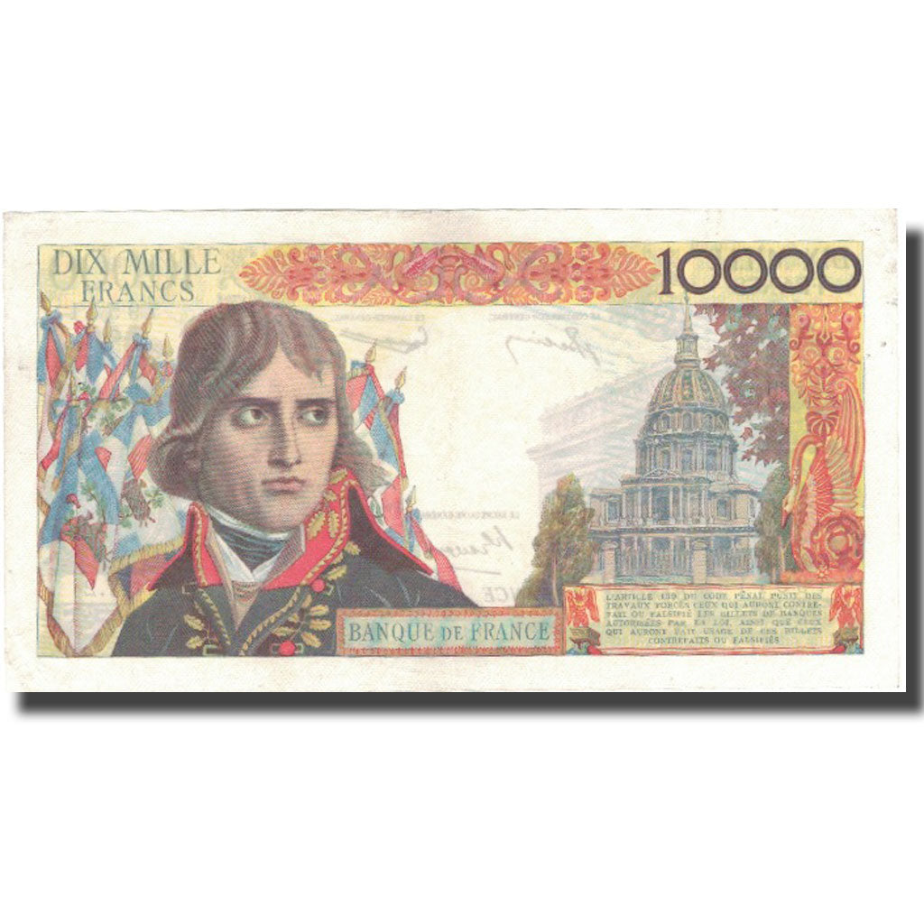 Francja, 10,000 Francs, Bonaparte, 1955, 1955-12-01, AU(50-53), Fayette:51.1