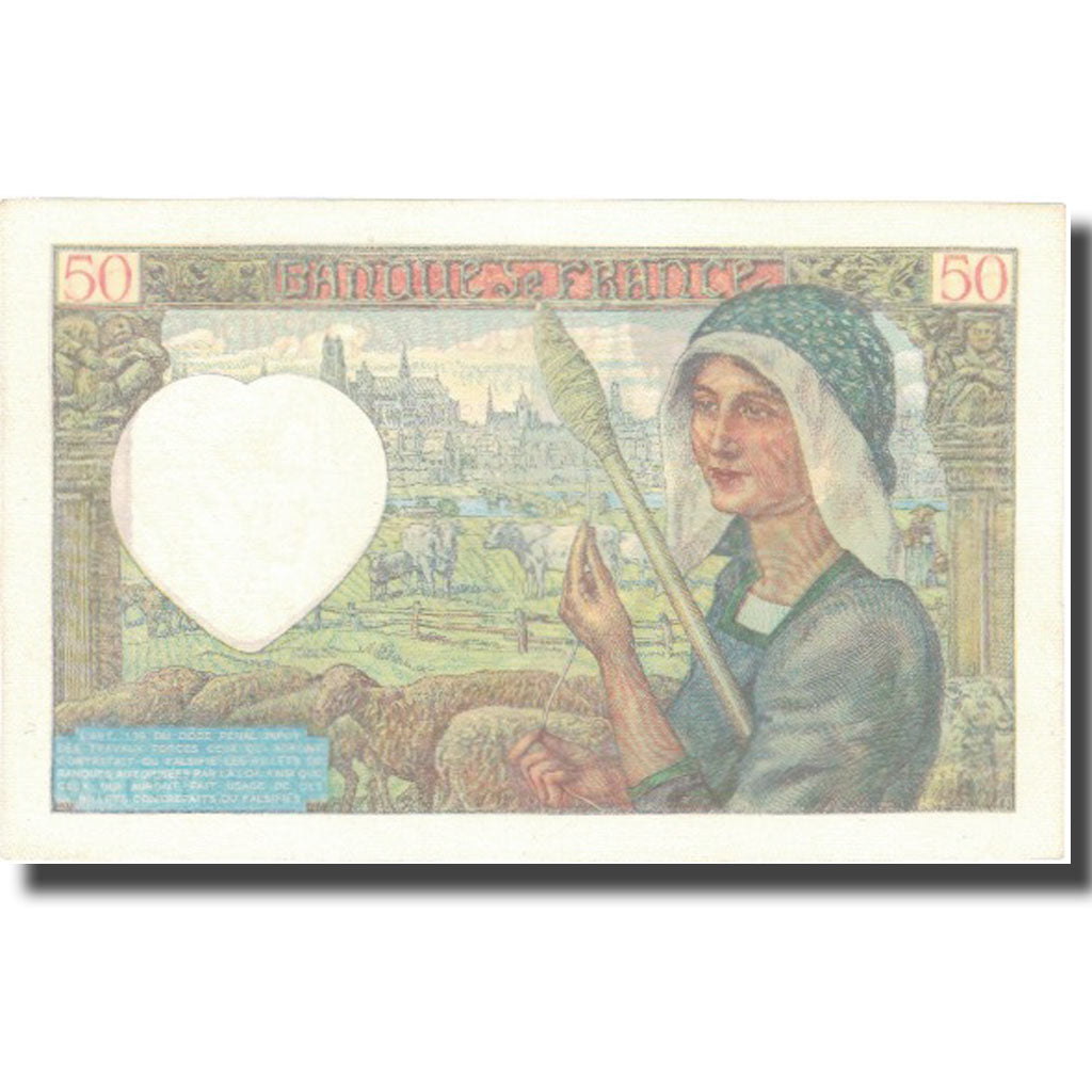 Frankreich, 50 Francs, Jacques Coeur, 1941, 1941-07-17, VZ+, Fayette:19.12