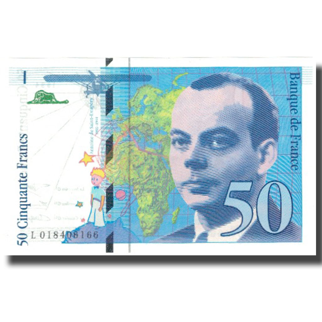 France, 50 Francs, St Exupéry, 1994, 1994, SPL+, Fayette:73.1b, KM:157Ab