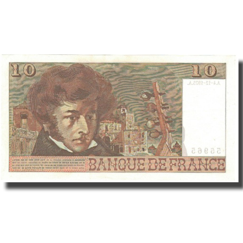 Frankreich, 10 Francs, Berlioz, 1975, 1975-12-04, UNZ-, Fayette:63.15, KM:150b