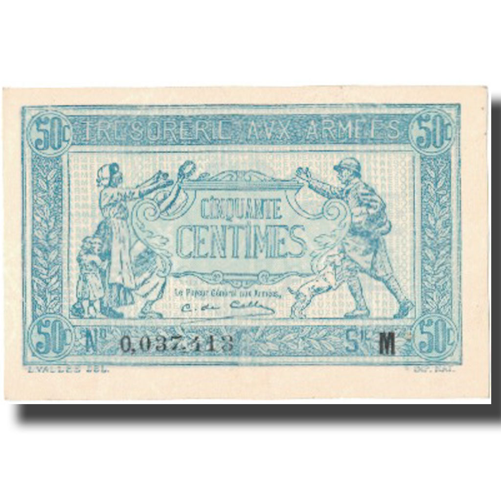 France, 50 Centimes, 1917-1919 Army Treasury, 1917, 1917, SUP+, Fayette:VF01.13