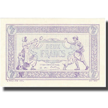 França, 2 Francs, 1917-1919 Army Treasury, 1917, 1917, UNC(64), Fayette:VF5.4